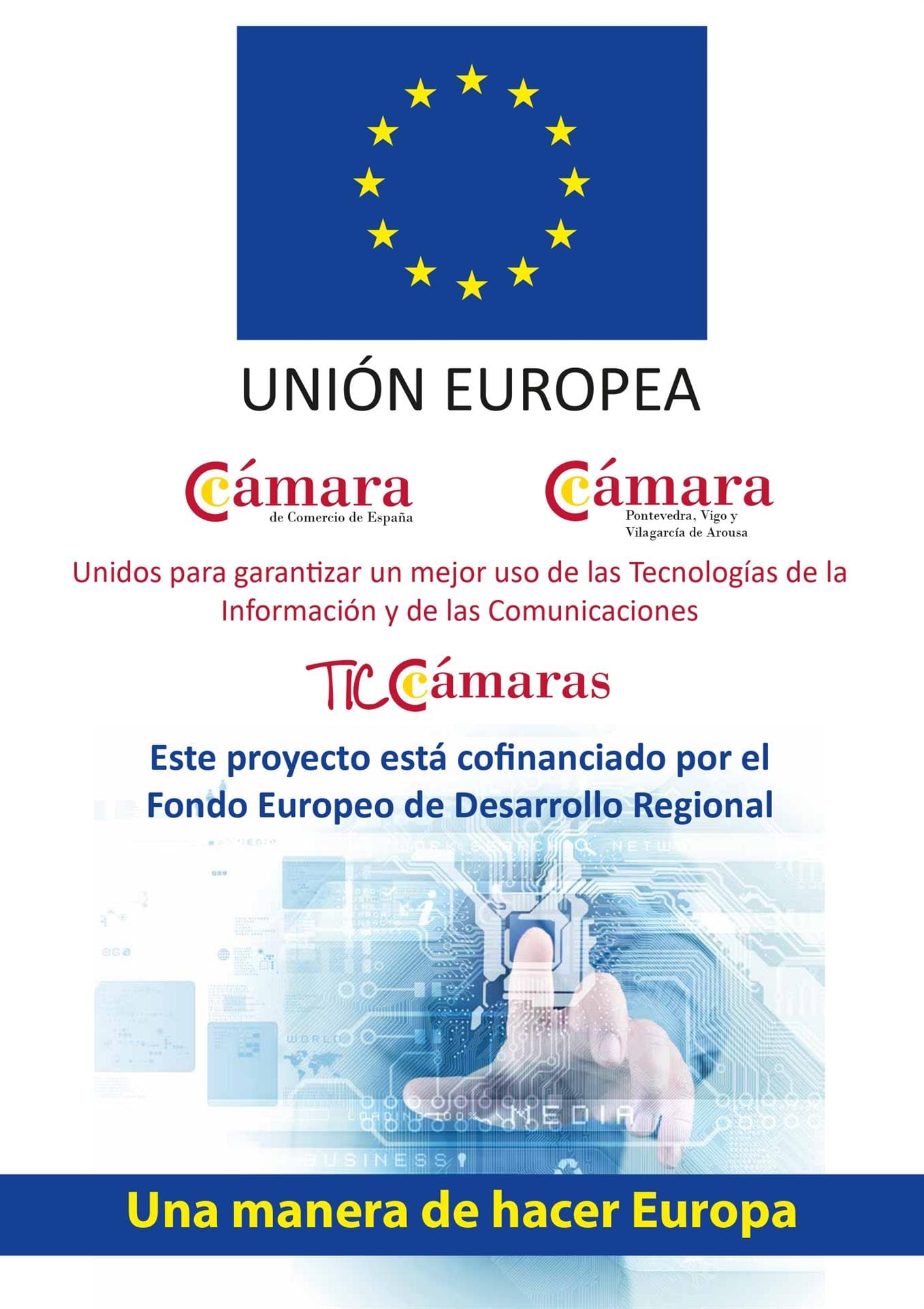 Cartel fondo europeo de desarrollo regional